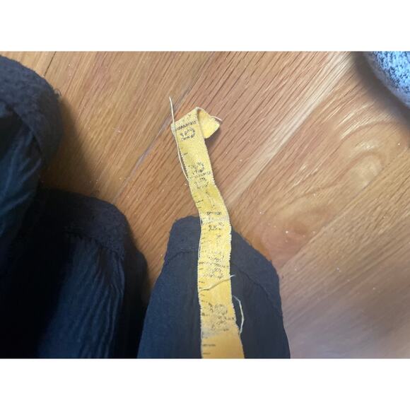 Halara Black Maxi Dress V-neck Tiered Cottagecore Whimsigoth Neutral Boho size L - Picture 7 of 7